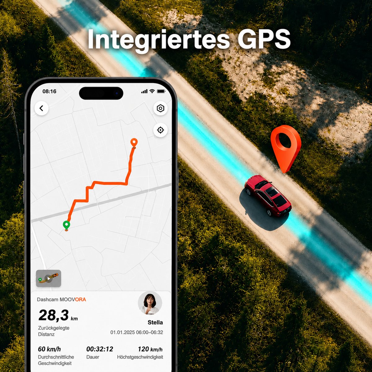 📍 Integriertes GPS